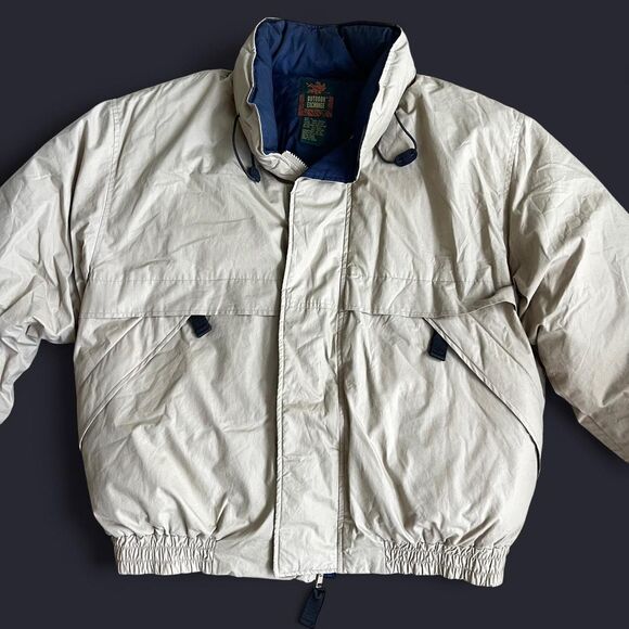 Men’s Vintage Outdoor Exchange Down Feather Winter Jacket with hidden hood - Picture 1 of 6